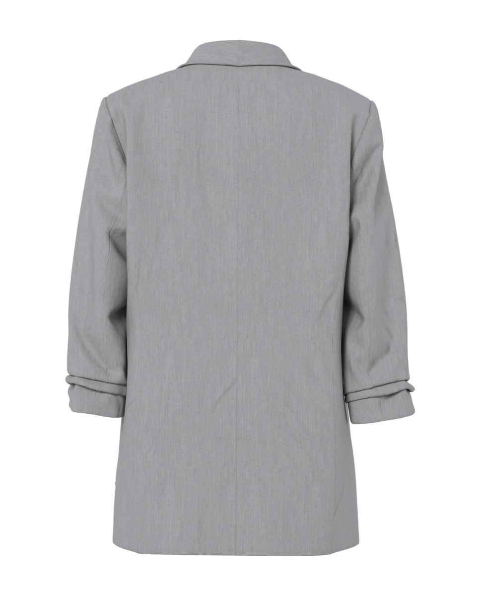 Blazer de mujer con mangas 3/4 y cuellos de solapa - Pieces - Gris Gris-5