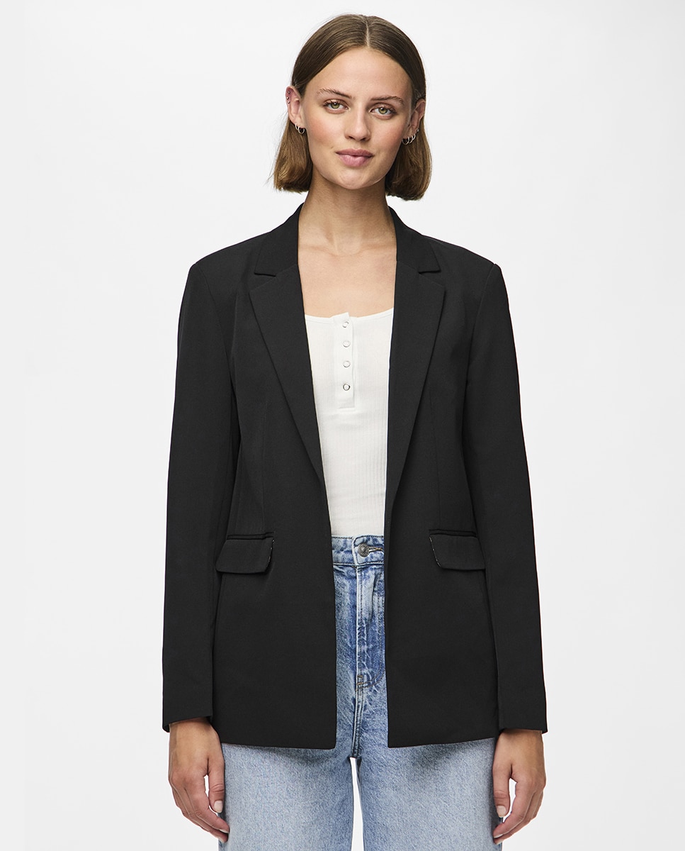 Pieces - Blazer de mujer con bolsillos.