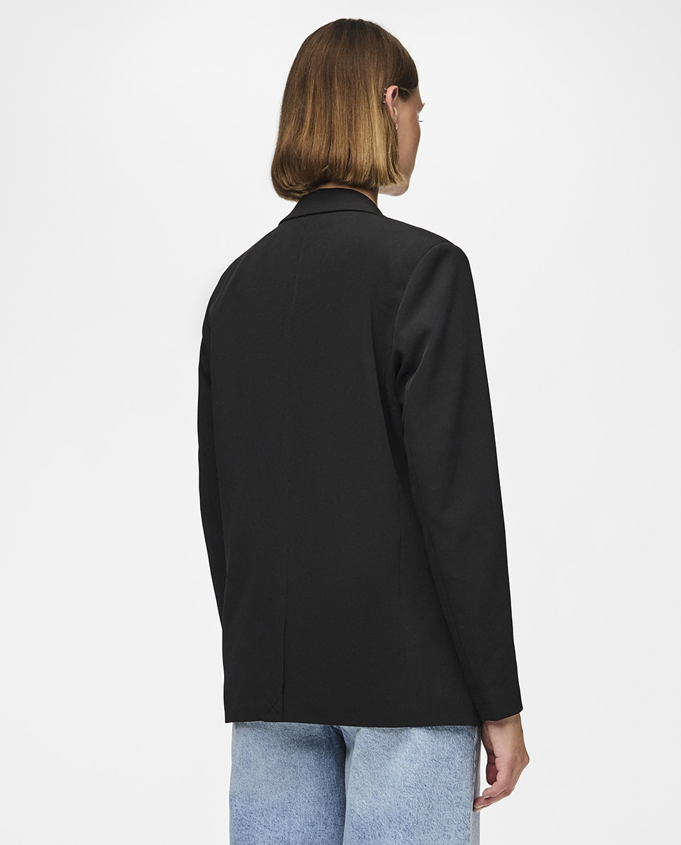 Blazer com Bolsos Preto-2