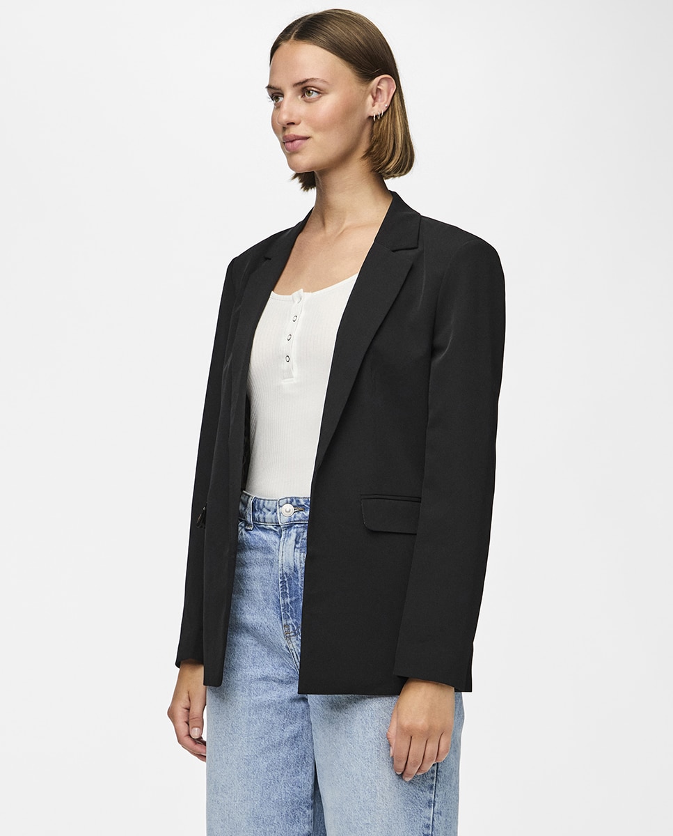 Blazer com Bolsos Preto-6