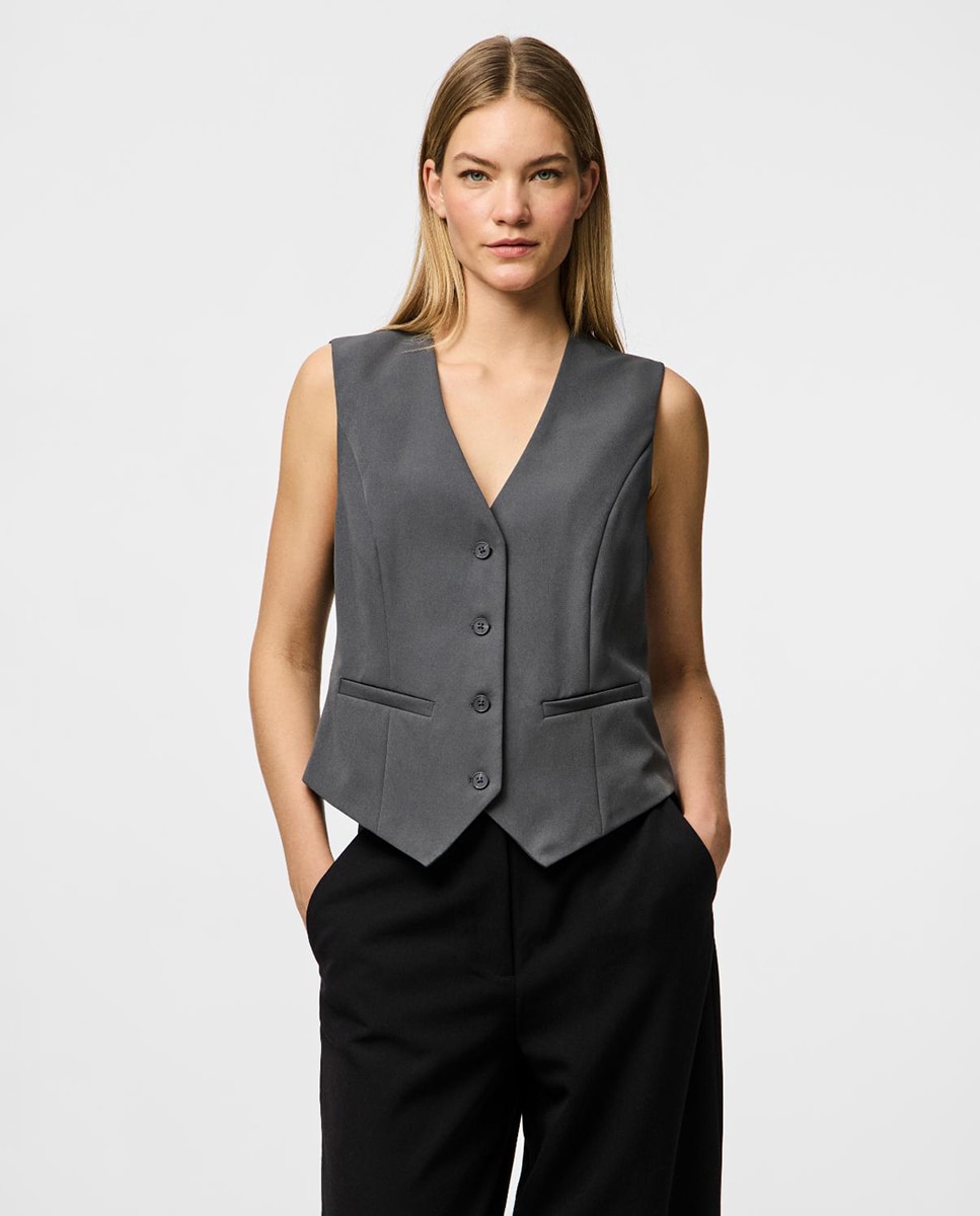 Colete Formal de Fato Cinzento-escuro-1