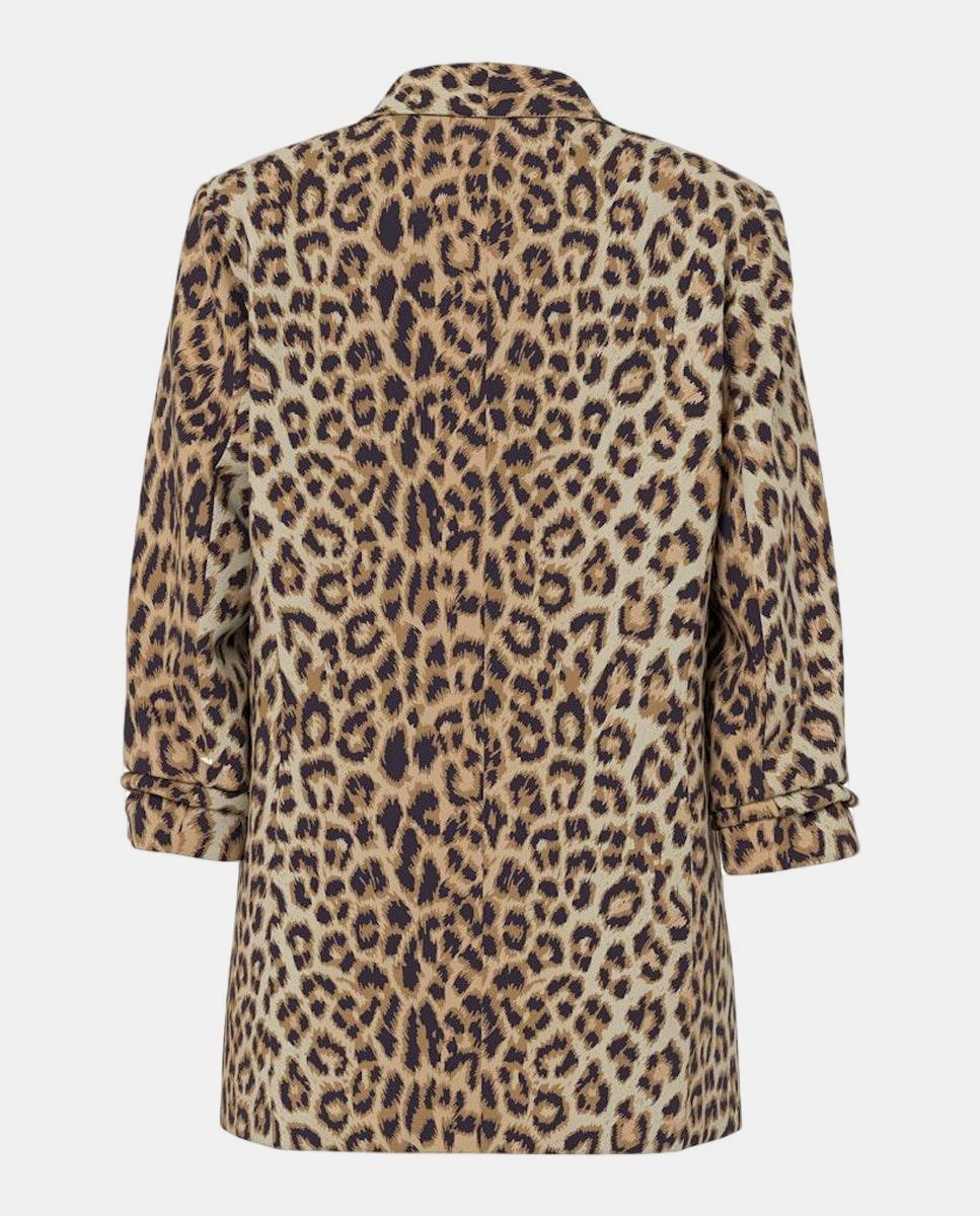Blazer de mujer estampada con mangas 3/4 y cuellos de solapa - Pieces - Nude Nude-5
