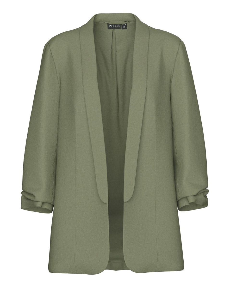 Blazer de linho Verde pardo-6
