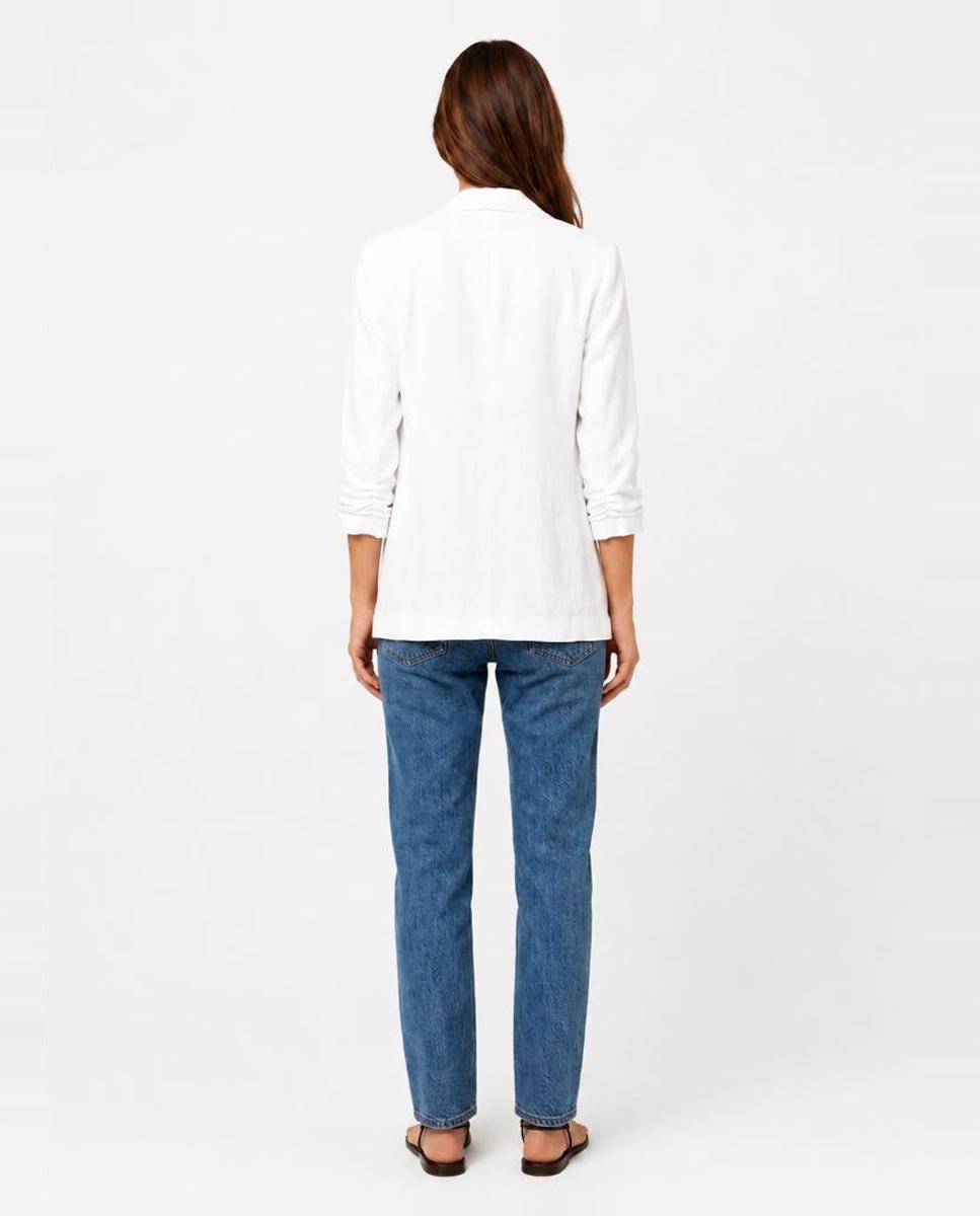 Blazer de linho Branco-2