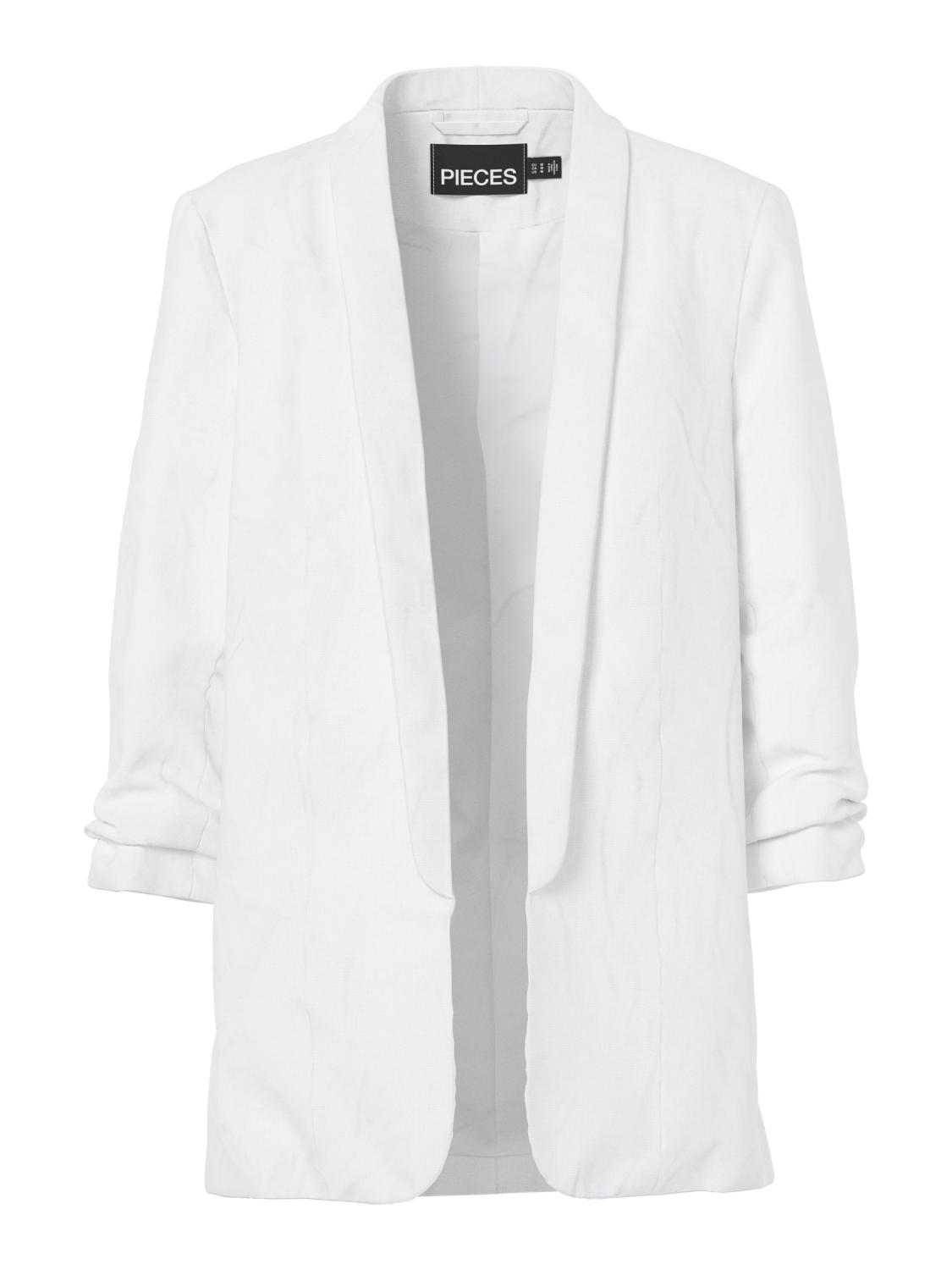 Blazer de linho Branco-5