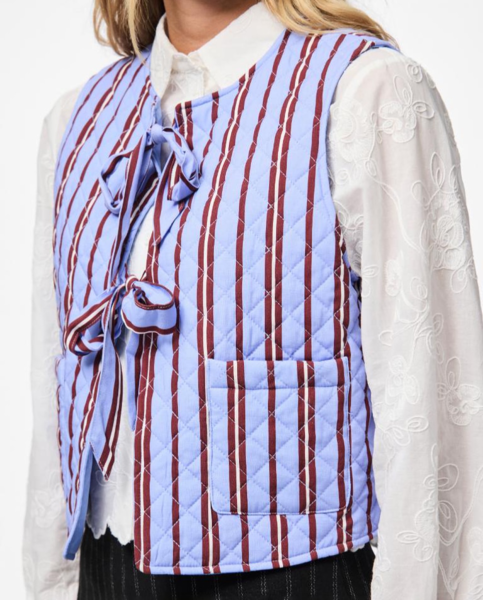 Colete acolchoado Azul-claro-4