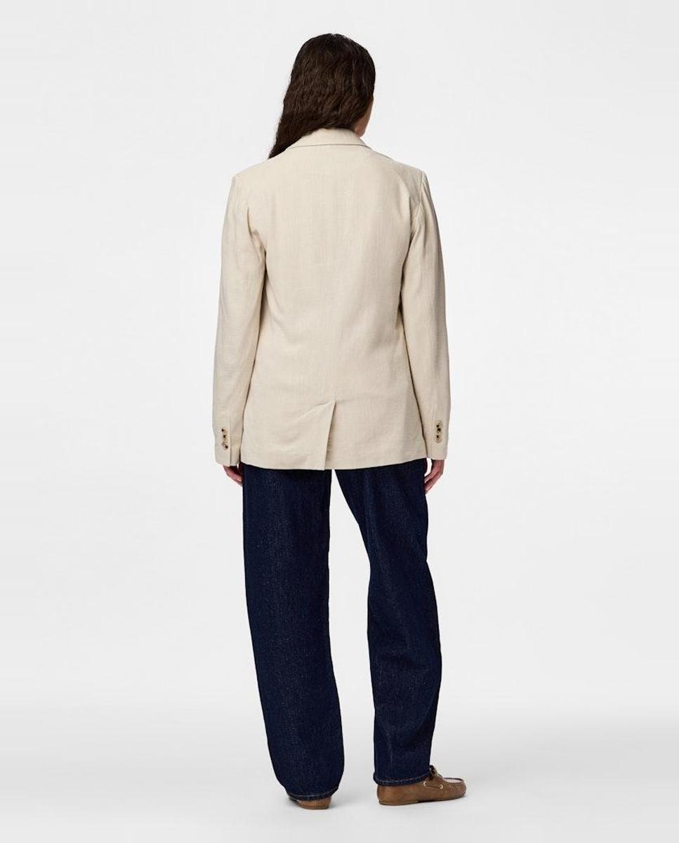 Blazer de linho Bege-2