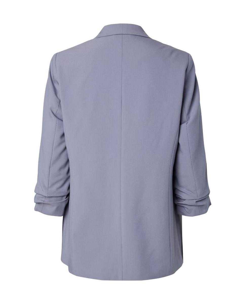 Blazer com mangas 3/4 e gola de lapela Azul-claro-6