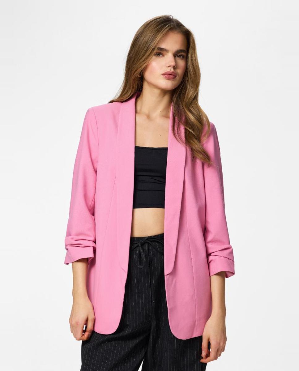 Imagem 0 de Blazer com mangas 3/4 e gola de lapela