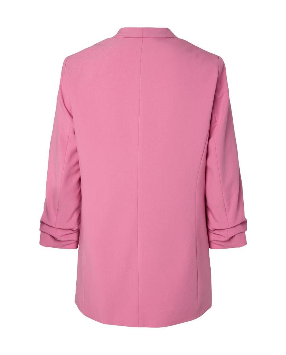 Blazer com mangas 3/4 e gola de lapela Rosa-6