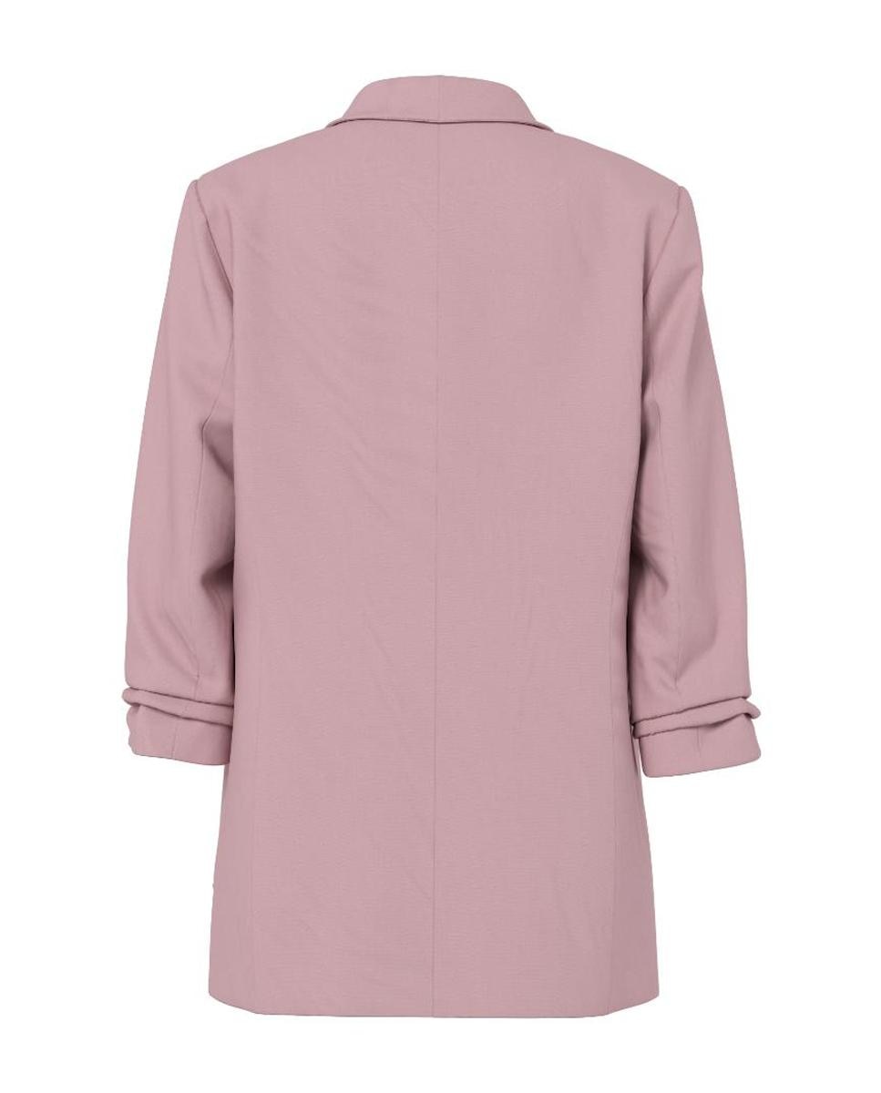 Blazer com mangas 3/4 e gola de lapela Rosa-claro-5