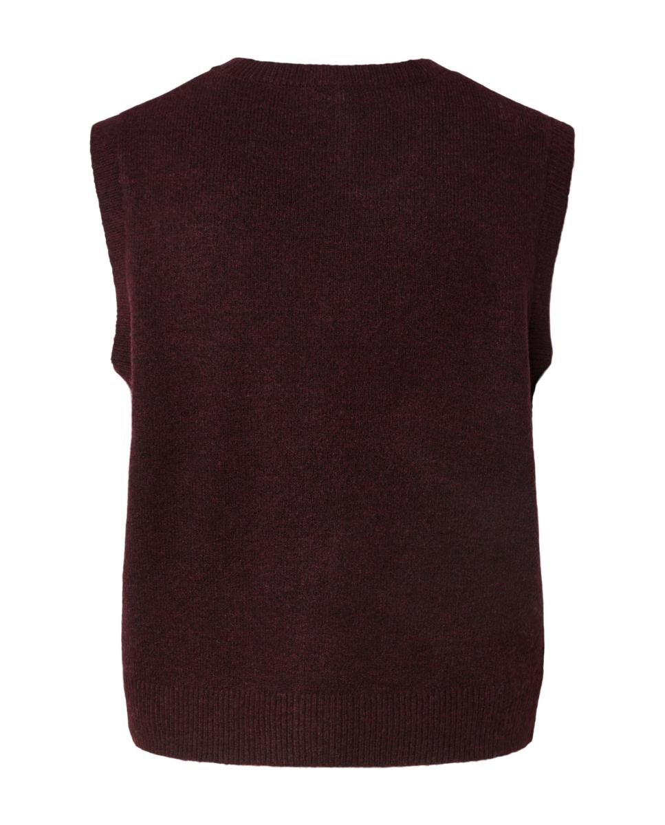 Chaleco de punto de mujer - Pieces - Granate Granate-5