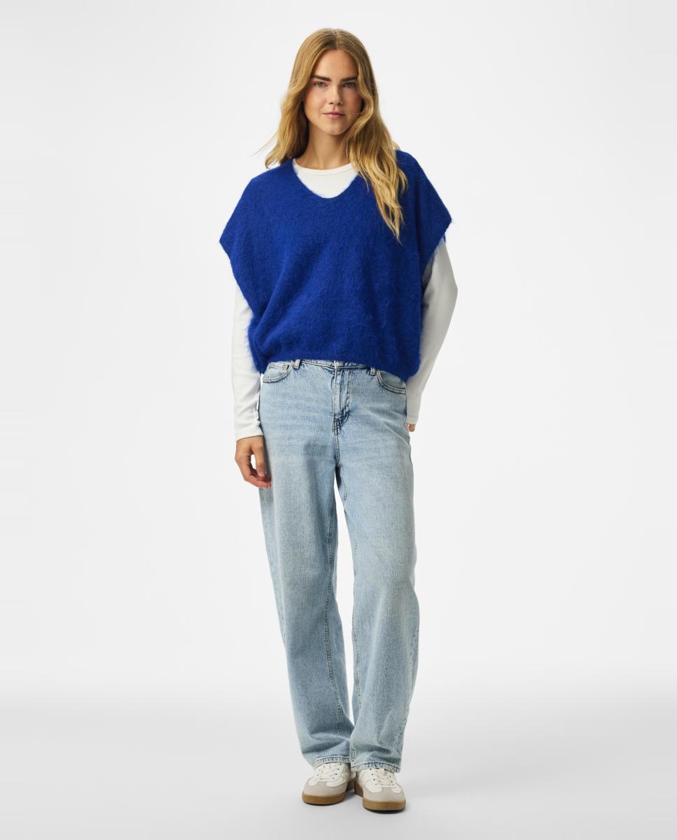 Imagen 3 de Chaleco de mujer de punto - Pieces - Azul índigo Azul índigo