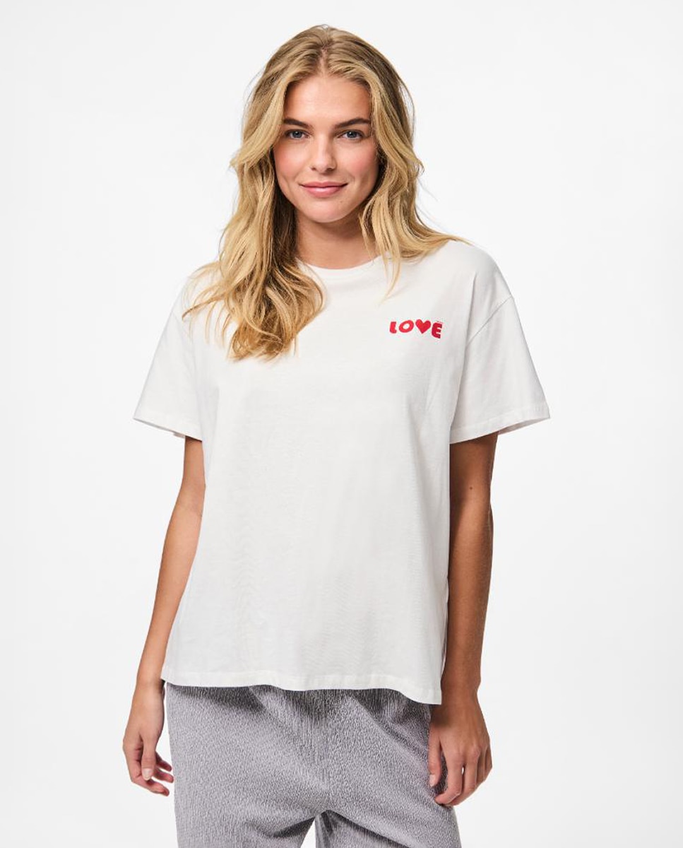 Pieces - Camisete LOVE de manga corta de mujer.
