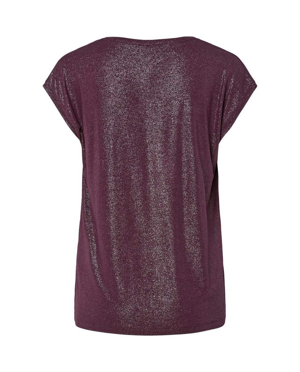 T-shirt de mulher com manga curta Bordeaux-5