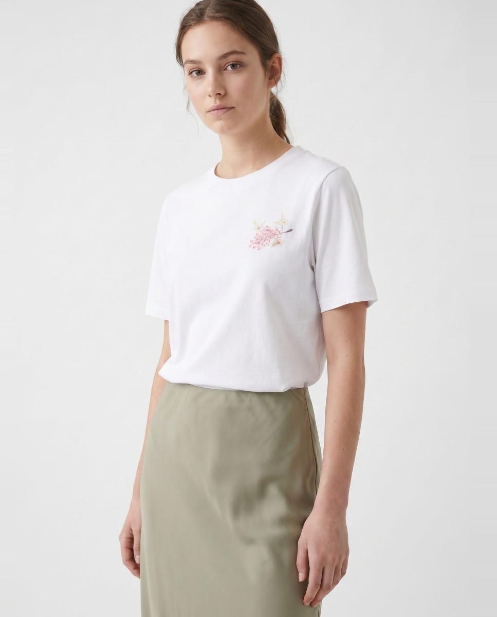Imagem 0 de Blusa de manga curta com estampado de flores