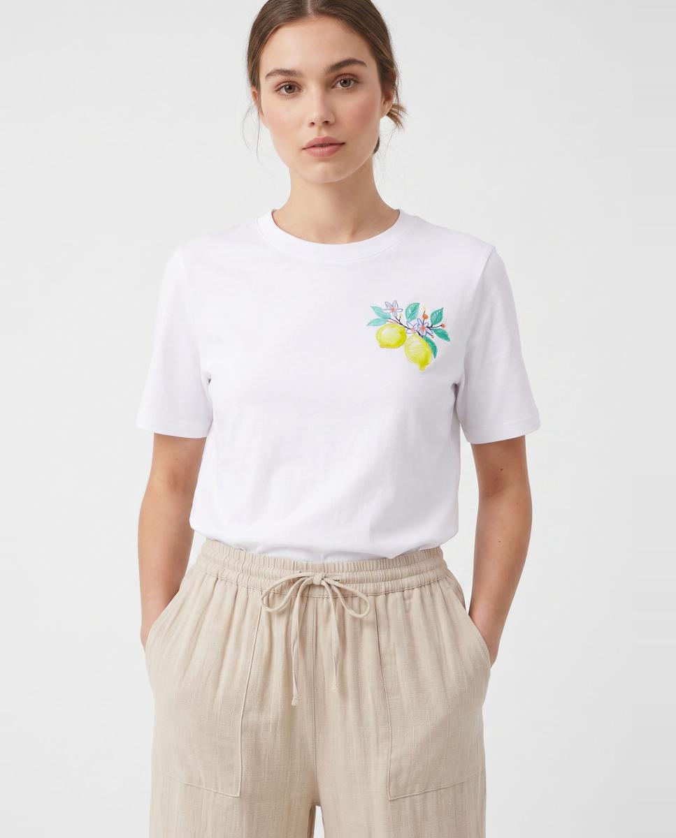 Imagem 0 de Blusa de manga curta com estampado de flores