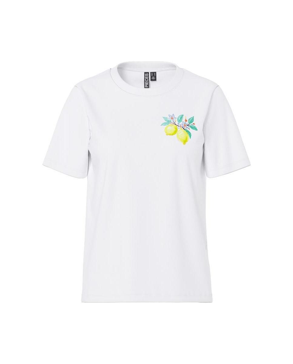 Blusa de manga curta com estampado de flores Amarelo-5