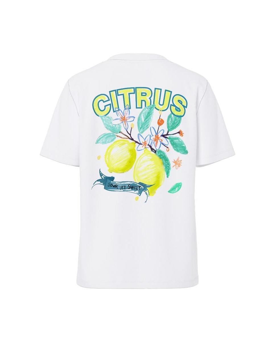 Blusa de manga curta com estampado de flores Amarelo-6