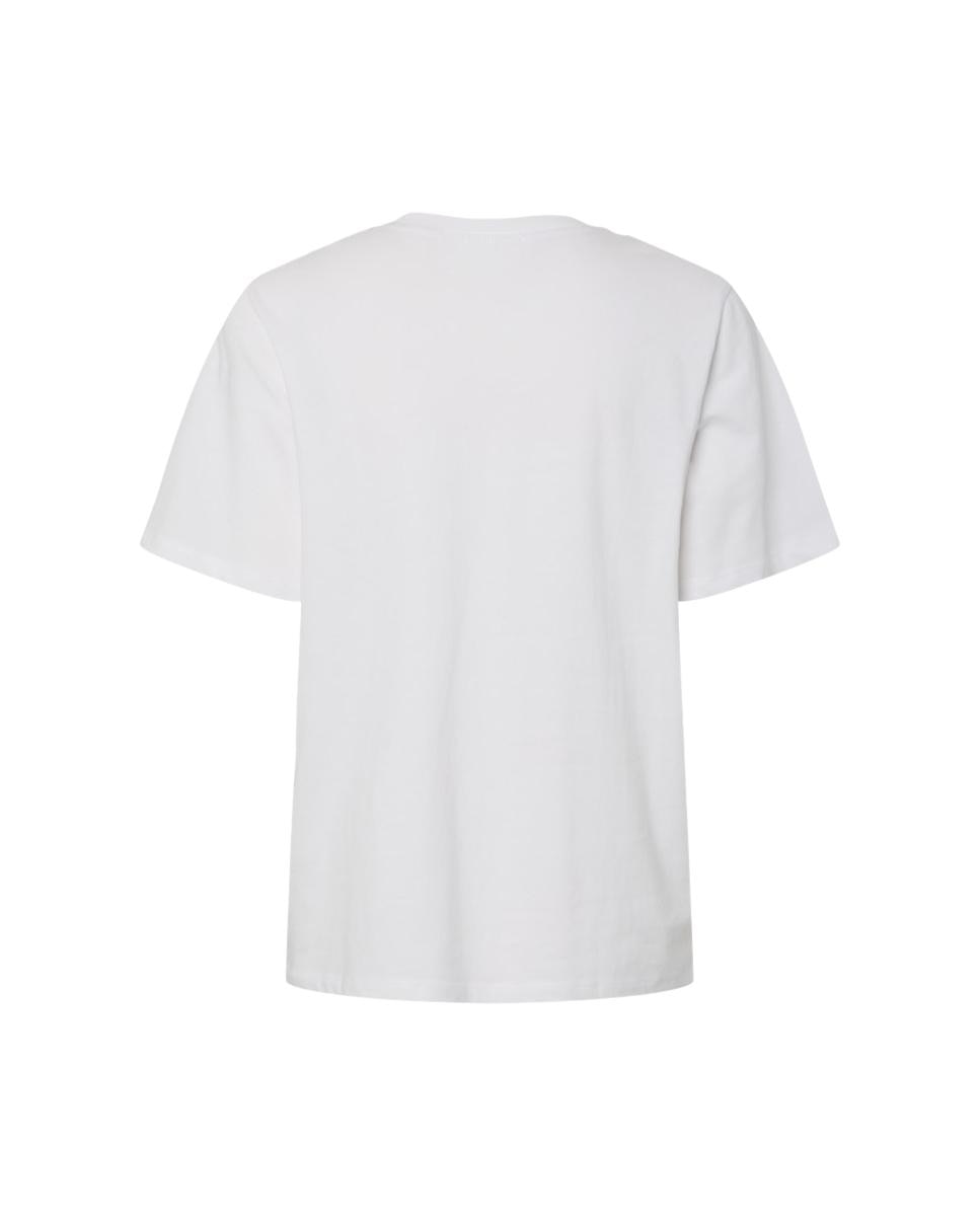 T-shirt de manga curta de mulher Branco-5