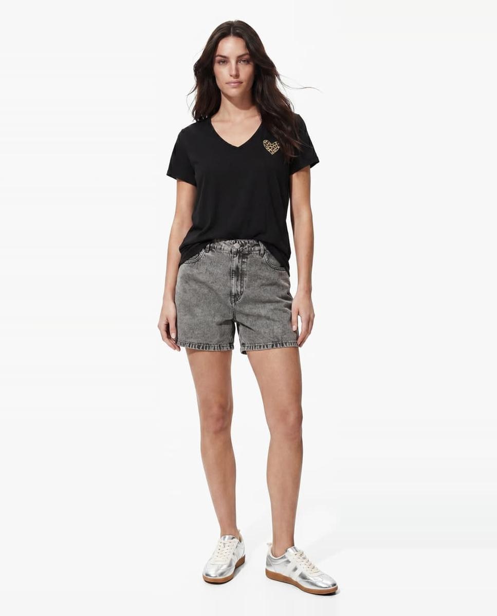 T-shirt básica Preto-6