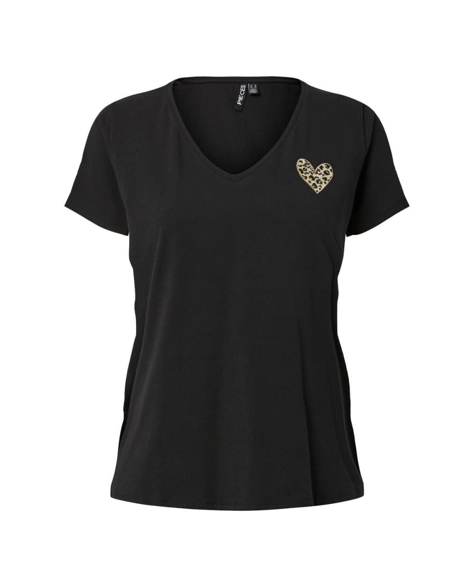 T-shirt básica Preto-4