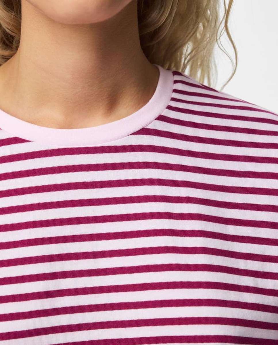 Camisola Oversize de Manga Comprida Fúcsia-3