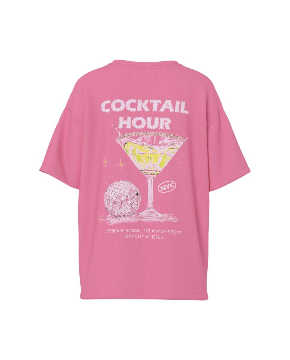 Imagen 6 de Camiseta de manga corta y cuello redondo de mujer - Pieces - Rosa Rosa