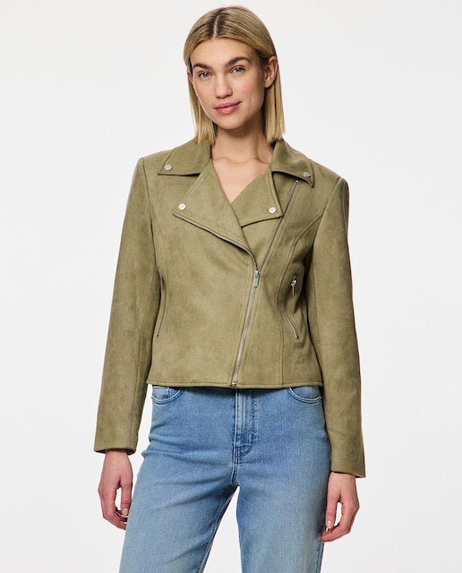 Imagen 0 de Chaqueta cazadora biker de mujer de antelina