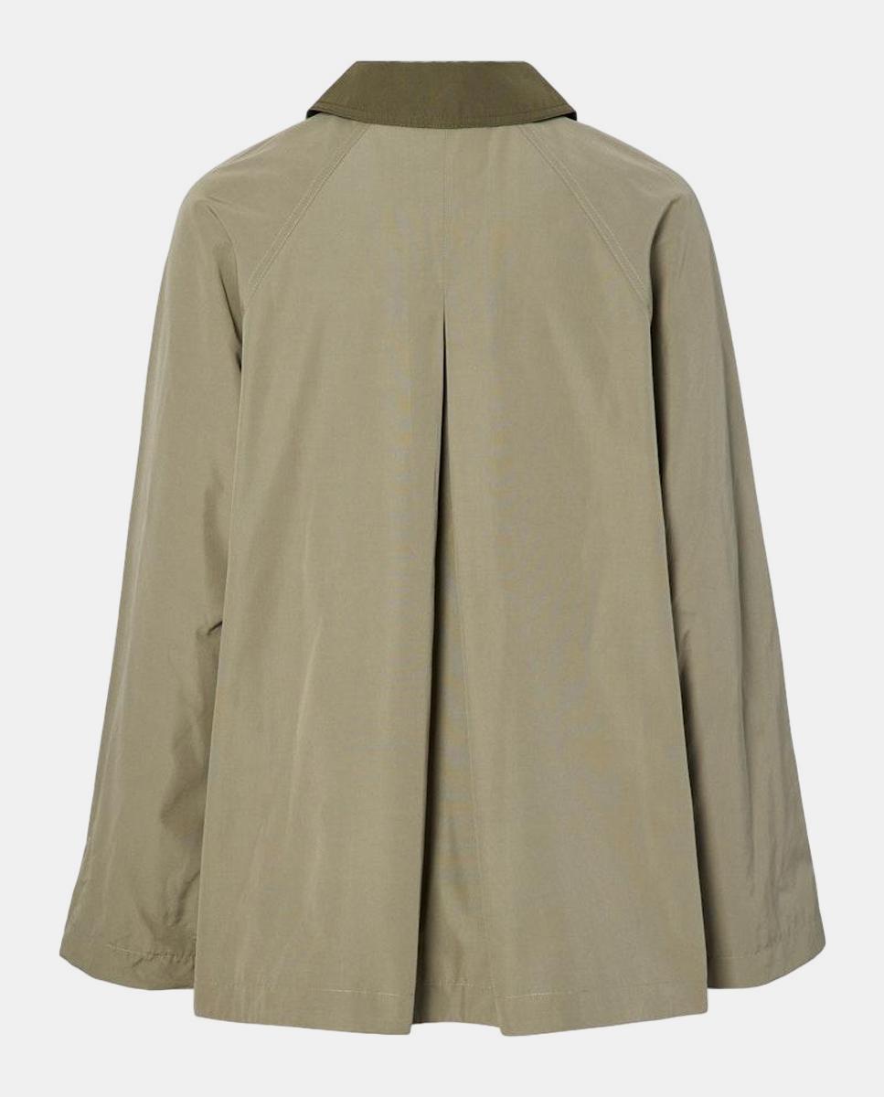 Sobretudo Tipo Gabardine com Colarinho de Camisa Verde-claro-7