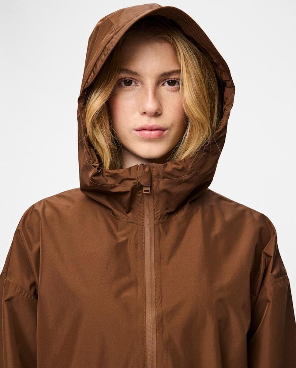 Imagen 4 de Chubasquero impermeable de mujer - Pieces - Marrón Marrón