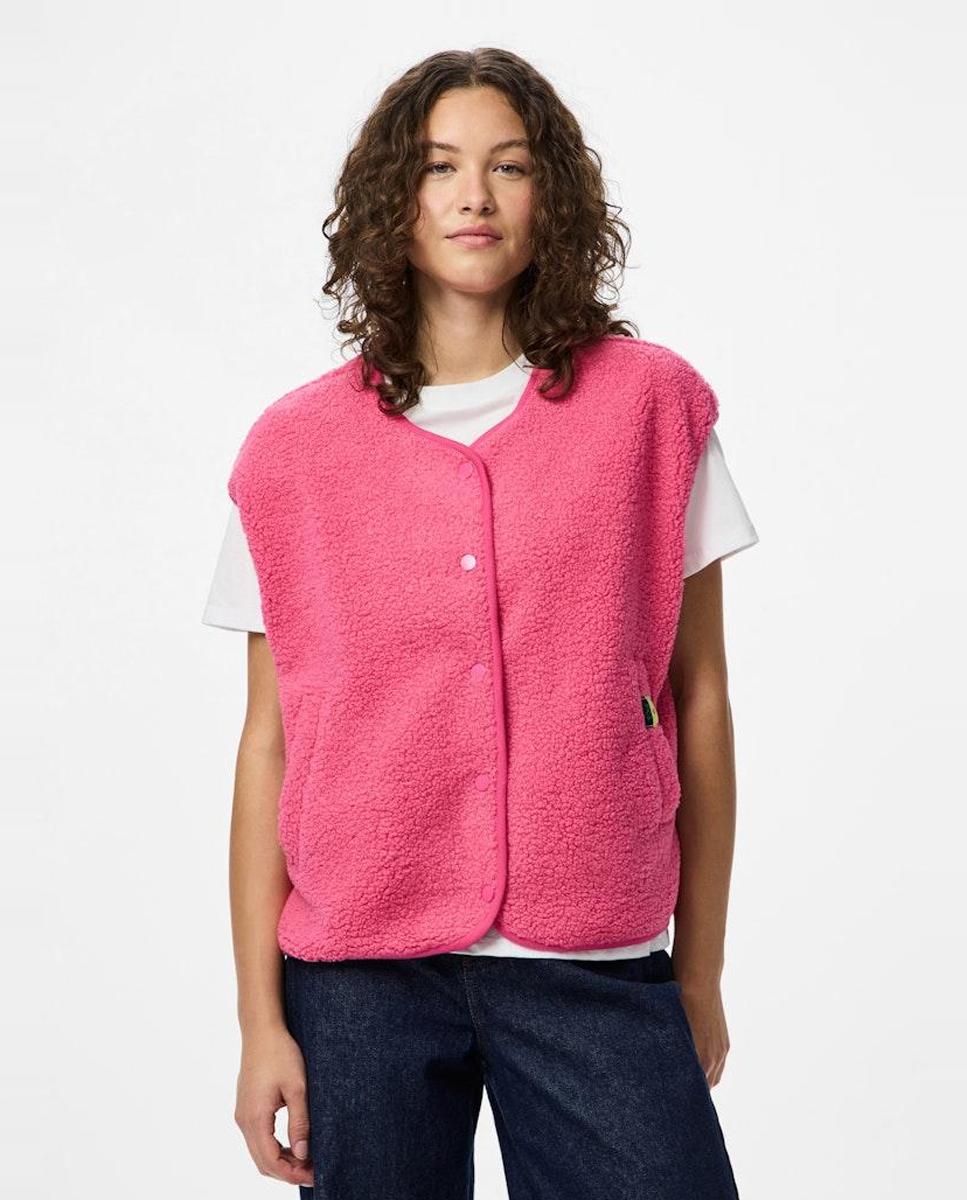 Imagem 0 de Colete de Pelo de Borrego com Fecho à Frente