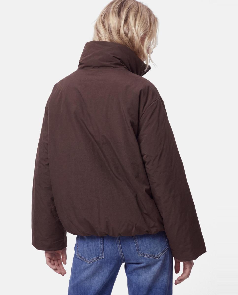 Chaqueta de mujer acolchada - Pieces - Marrón oscuro Marrón oscuro-2