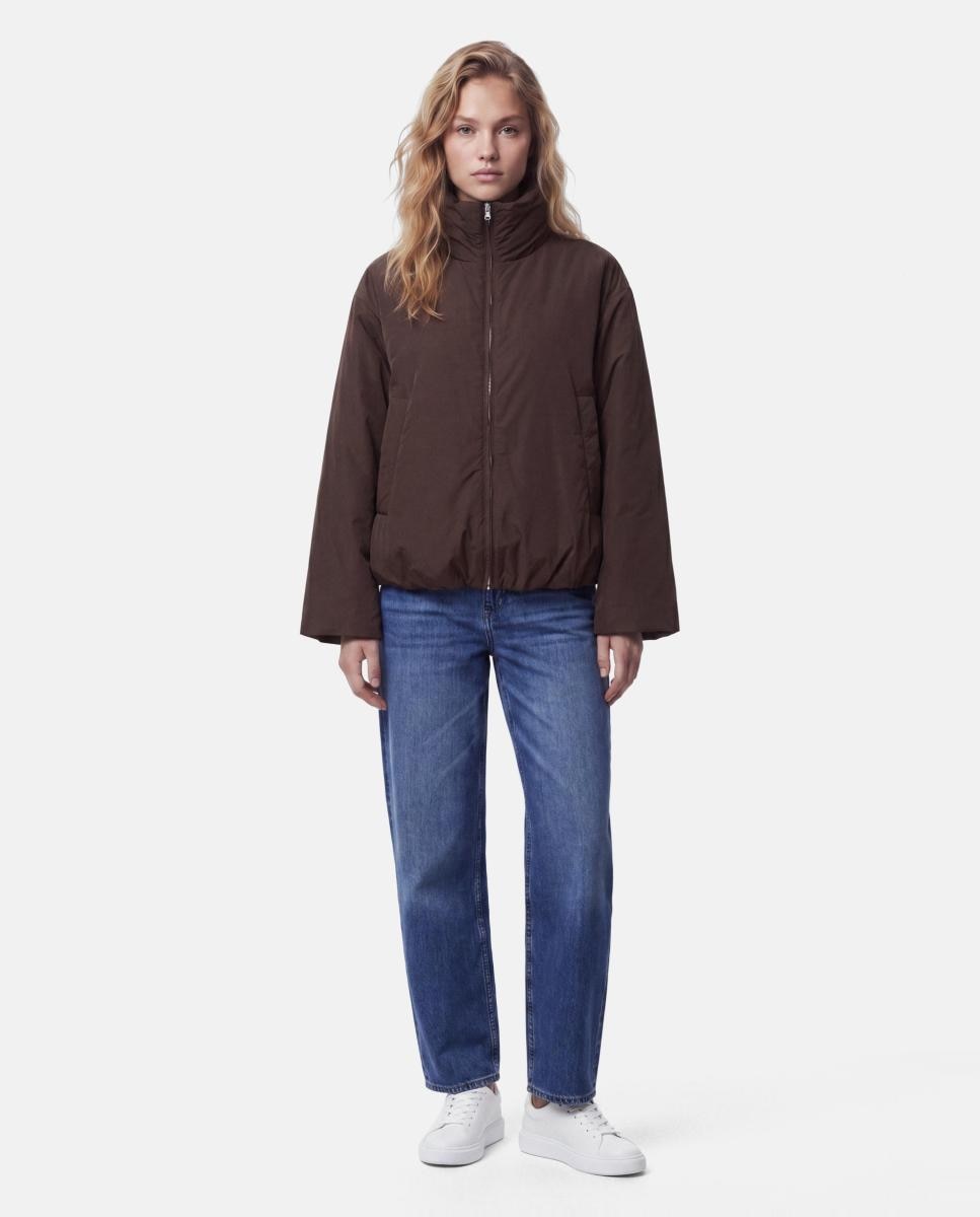 Chaqueta de mujer acolchada - Pieces - Marrón oscuro Marrón oscuro-6