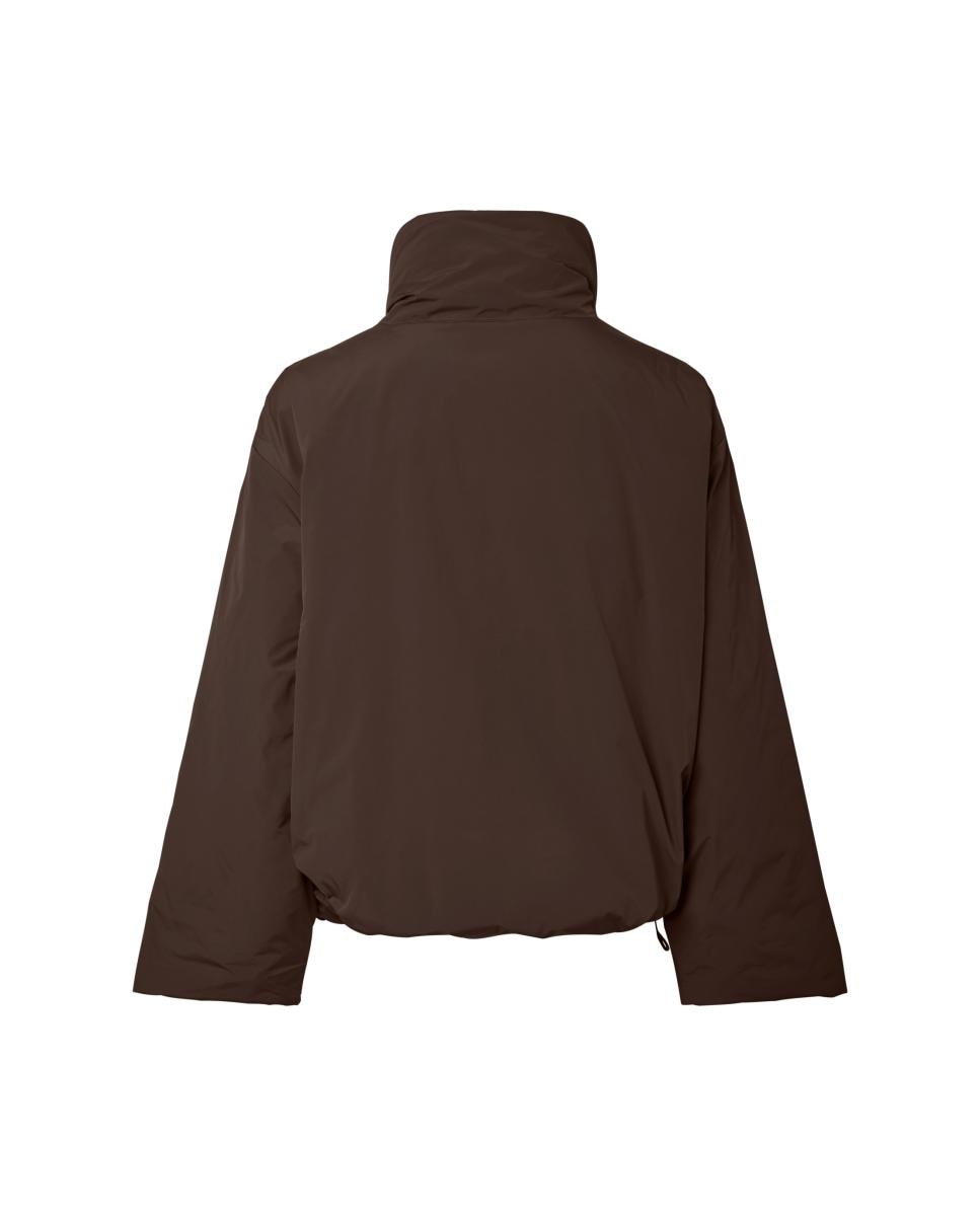 Chaqueta de mujer acolchada - Pieces - Marrón oscuro Marrón oscuro-5