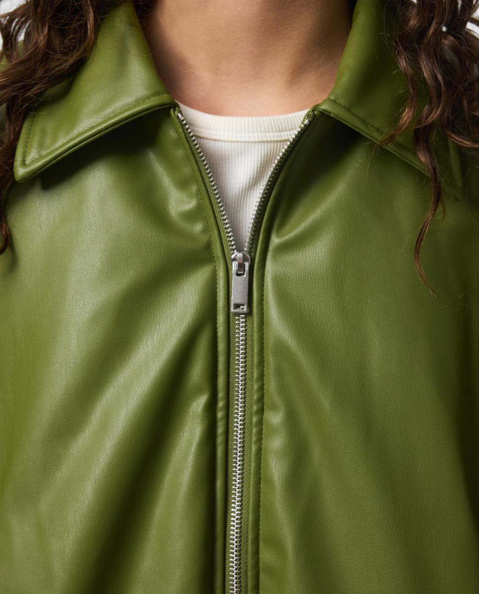 Cazadora bomber de mujer - Pieces - Verde claro Verde claro-5