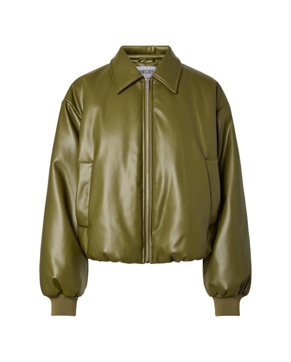 Cazadora bomber de mujer - Pieces - Verde claro Verde claro-6