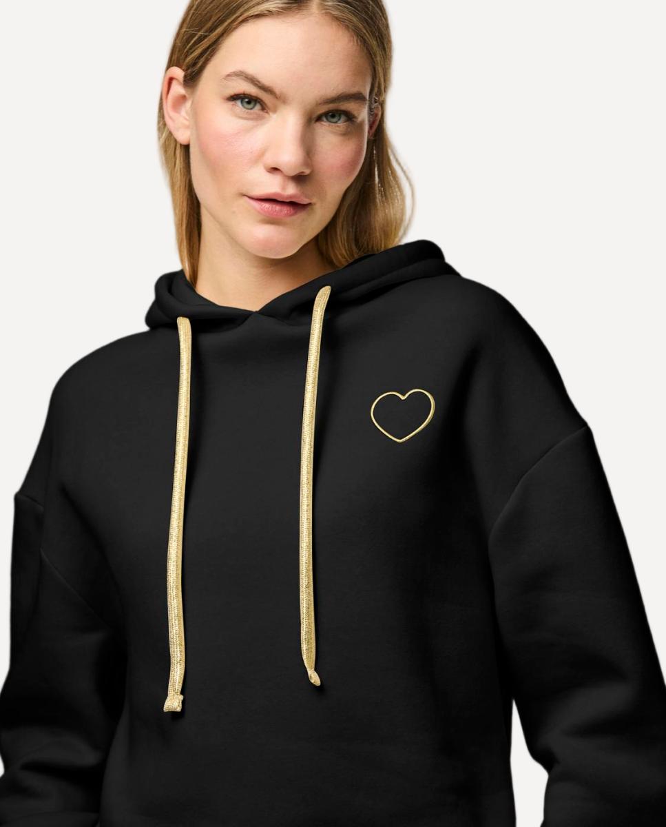Sweatshirt de Fato de Treino com Manga Comprida Preto-1