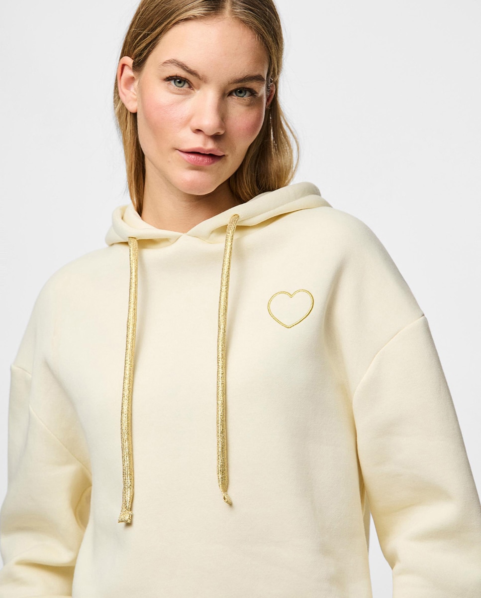 Sweatshirt de Fato de Treino com Manga Comprida Cru-3
