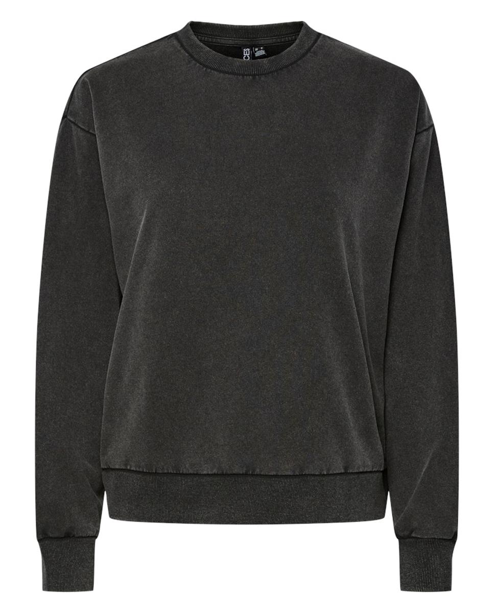 Sweatshirt Lisa com Decote Redondo Preto-4