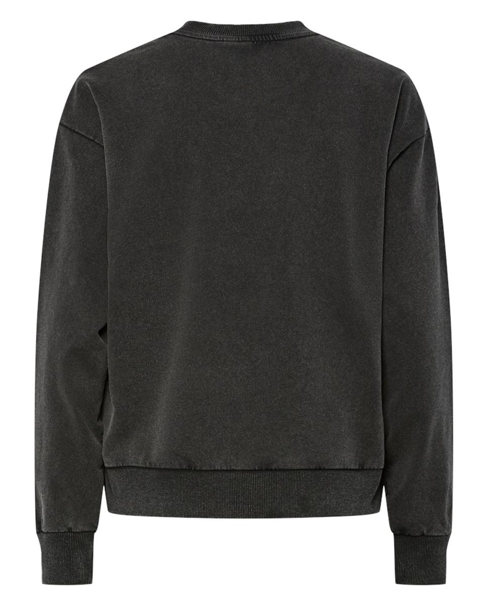 Sweatshirt Lisa com Decote Redondo Preto-5