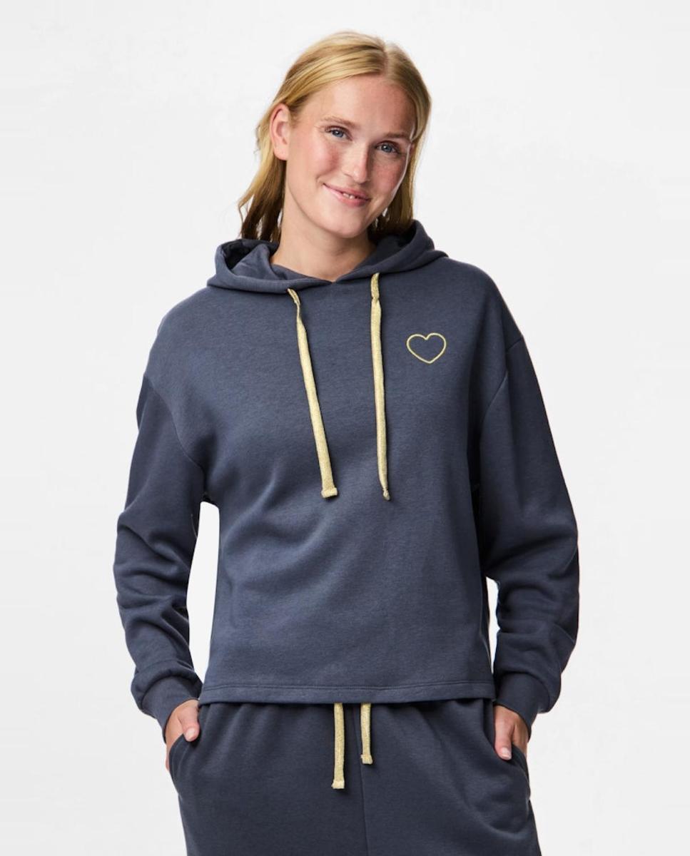 Sudadera de chándal de manga larga de mujer. - Pieces - Azul Azul-1