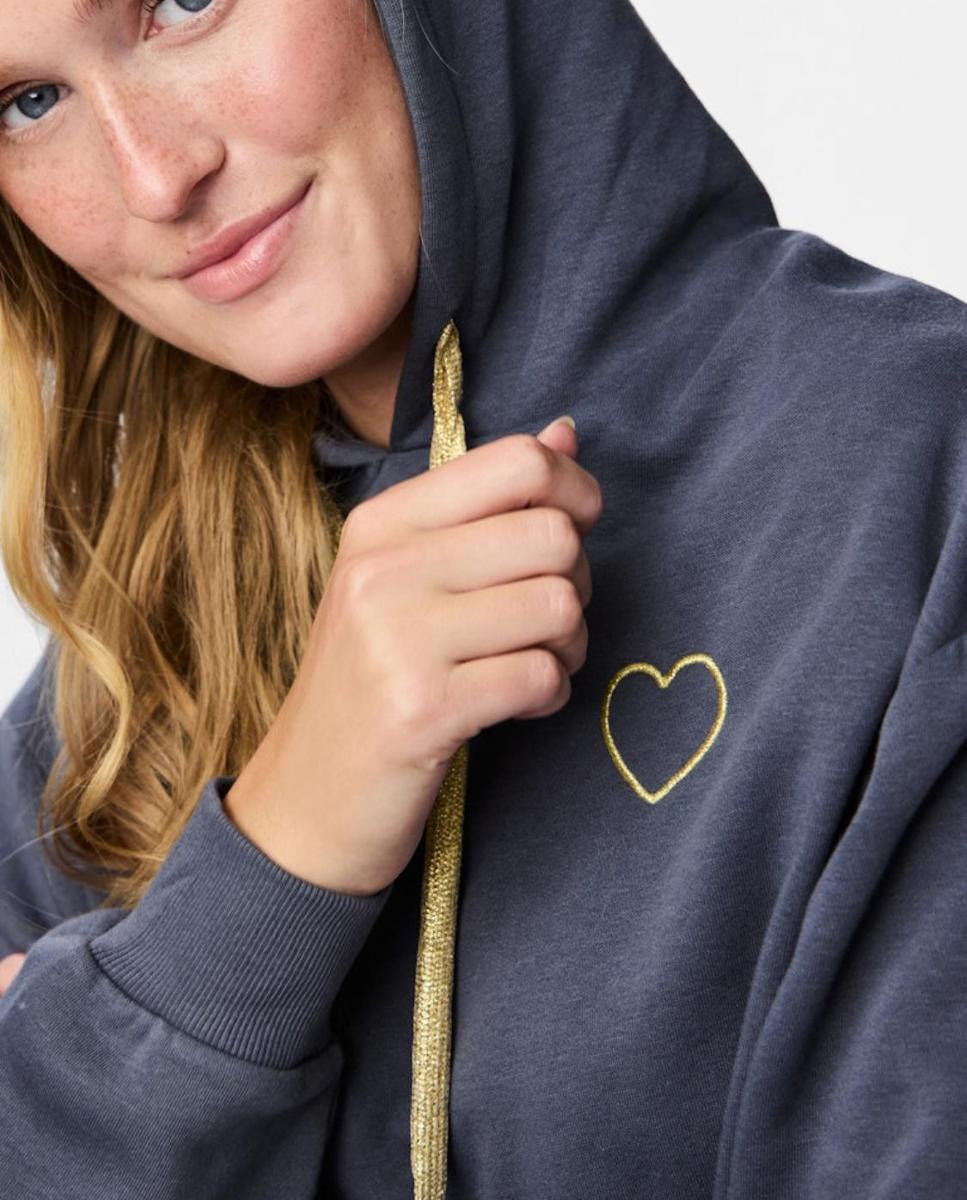 Sudadera de chándal de manga larga de mujer. - Pieces - Azul Azul-4