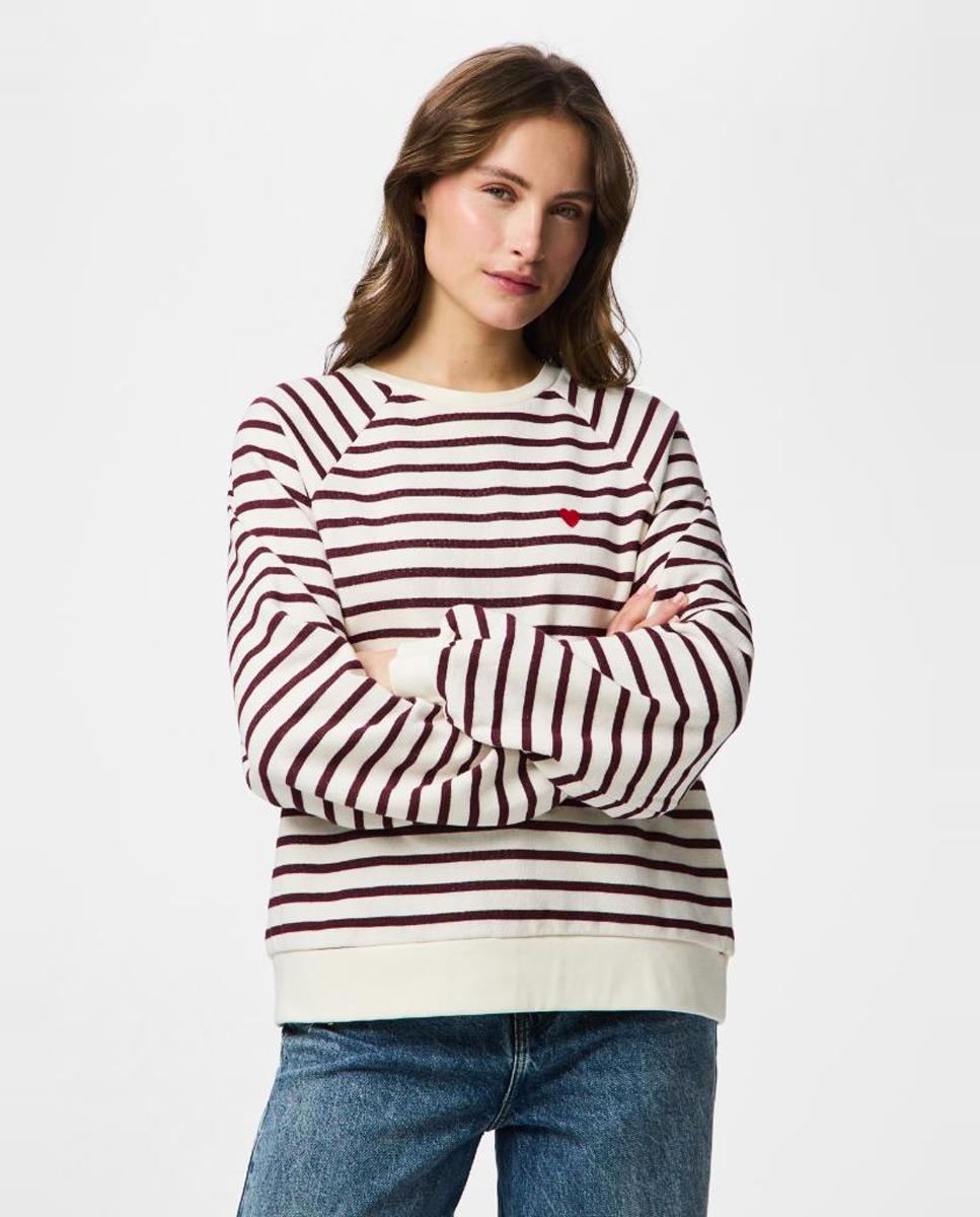 Sweatshirt Estampada com Animal Print de Leopardo Bordeaux-1