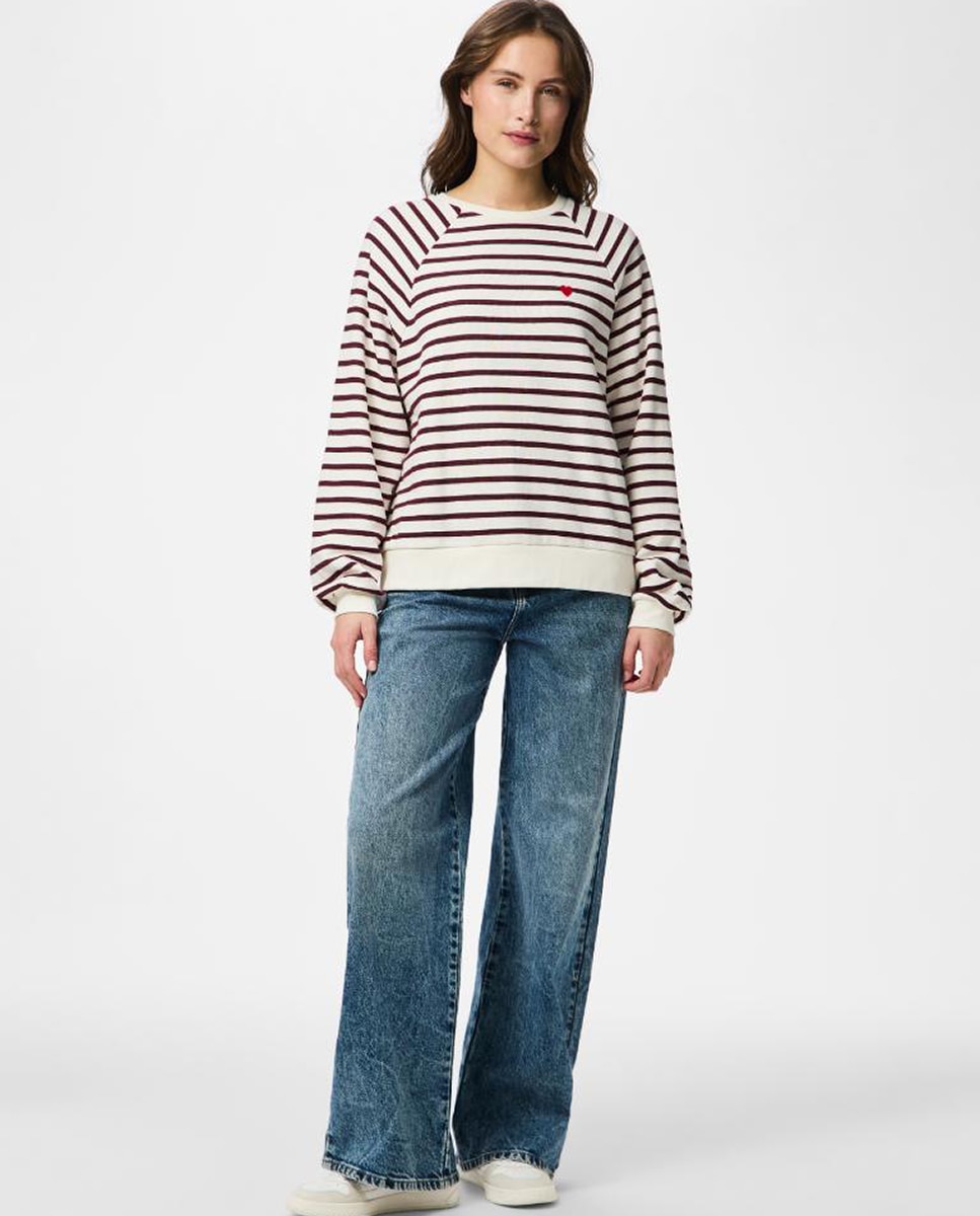 Sweatshirt Estampada com Animal Print de Leopardo Bordeaux-7