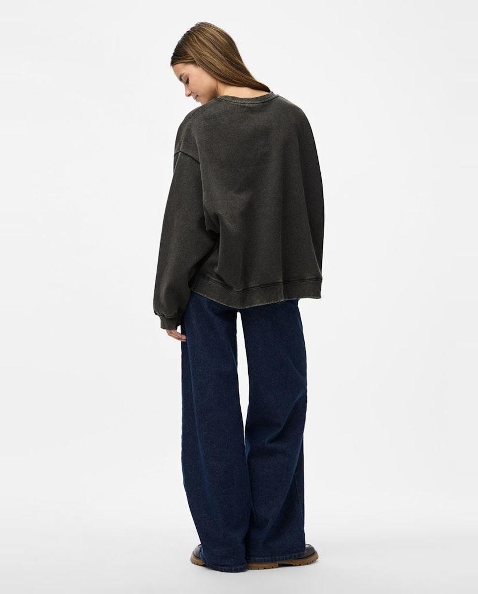 Sweatshirt de Decote Redondo Preto-2