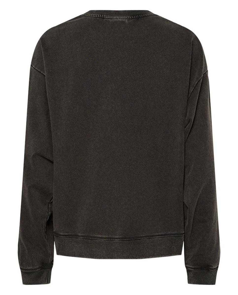 Sweatshirt de Decote Redondo Preto-5