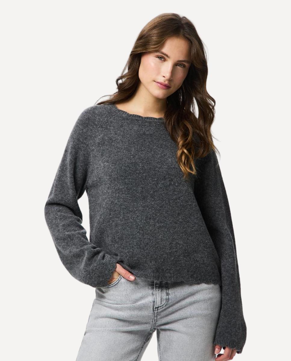 Pieces - Jersey cuello redondo de mujer.