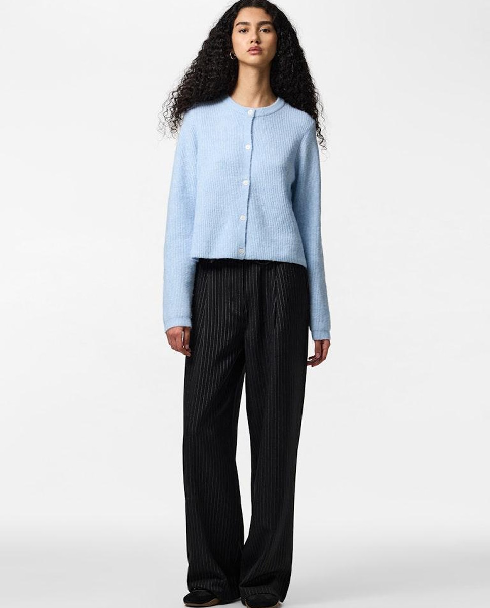 Cardigan em Bico Azul-claro-5