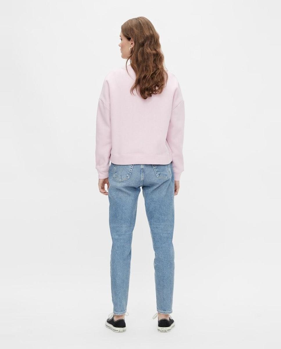 Sweatshirt de manga comprida Rosa-claro-2